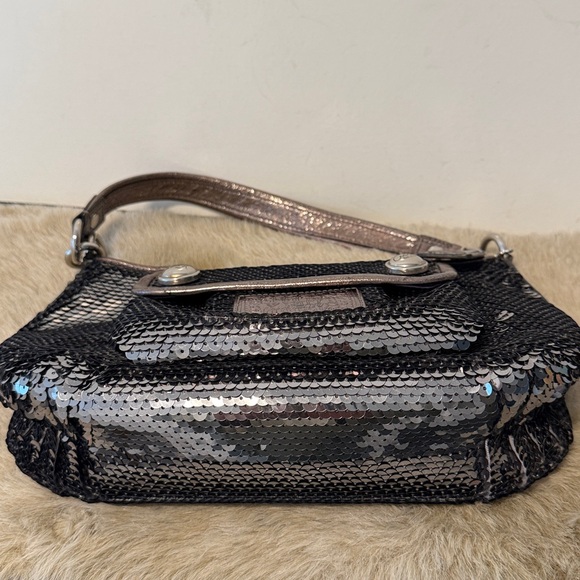 COACH Poppy Sequin Handbag silver - Picture 3 of 9